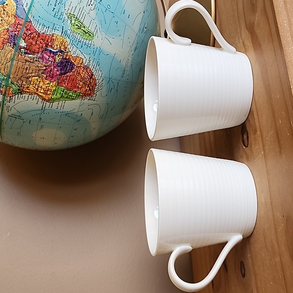 Royal Doulton Gordon Ramsay 2 ceramic coffee mugs MAZE pattern